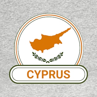 Cyprus Country Badge - Cyprus Flag T-Shirt